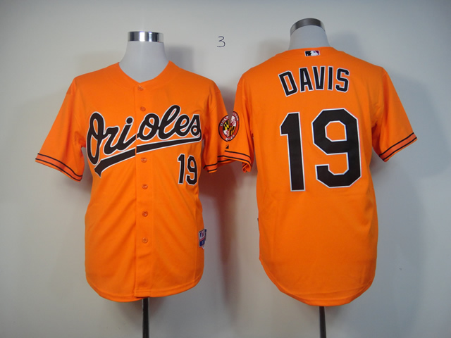 Men Baltimore Orioles 19 Davis Orange MLB Jerseys
